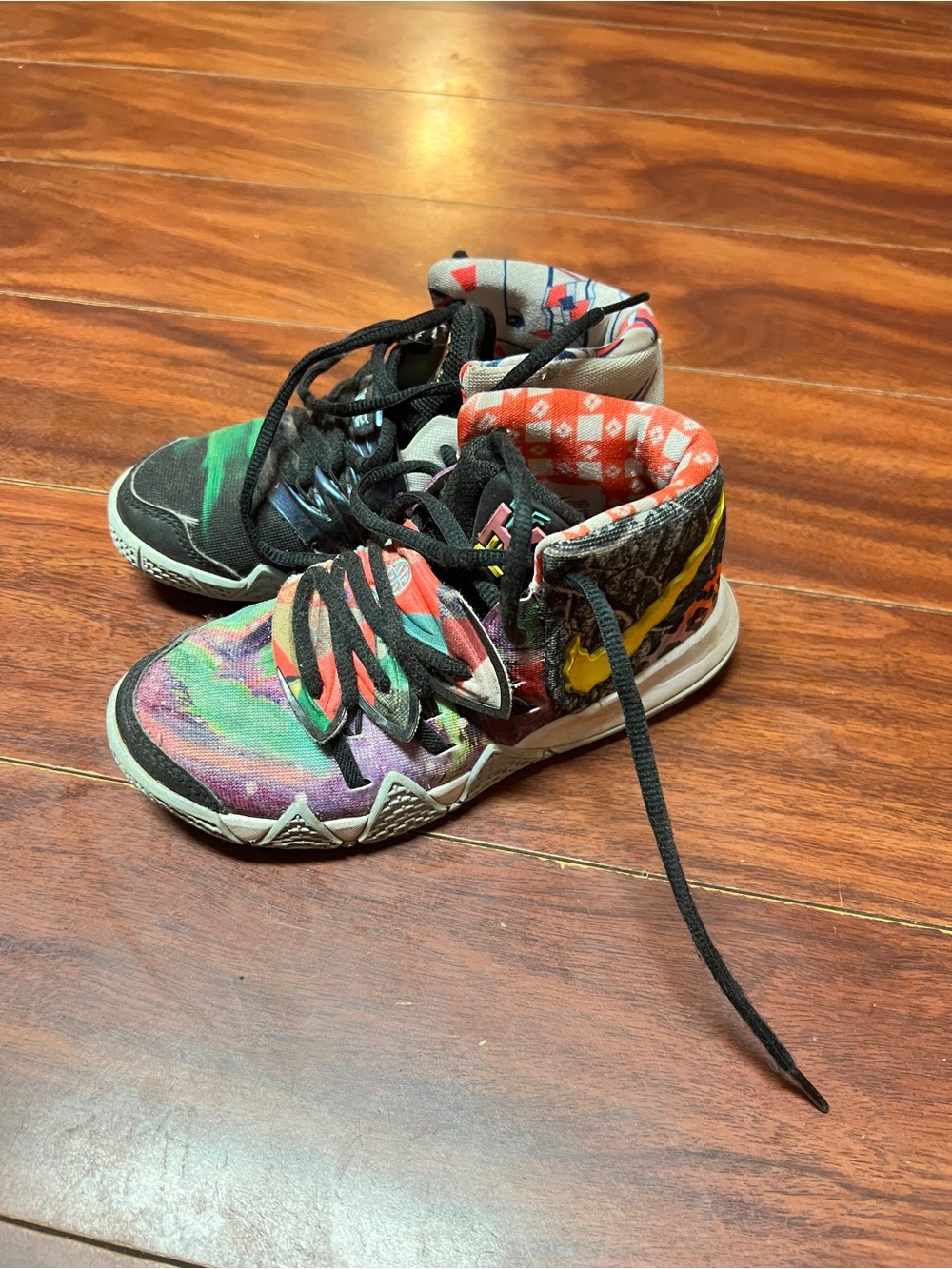 Nike Kids Multi-Color High-Top Sneakers — Black, Green, Purple, Red, Yellow
